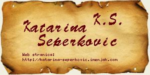 Katarina Šeperković vizit kartica